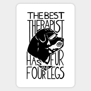 Dog Is The Best Therapist At Home Magnet